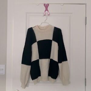 MOTHER Oversized The Long Drop Check Sweater